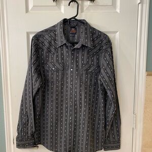 Men's Black Striped Shirt